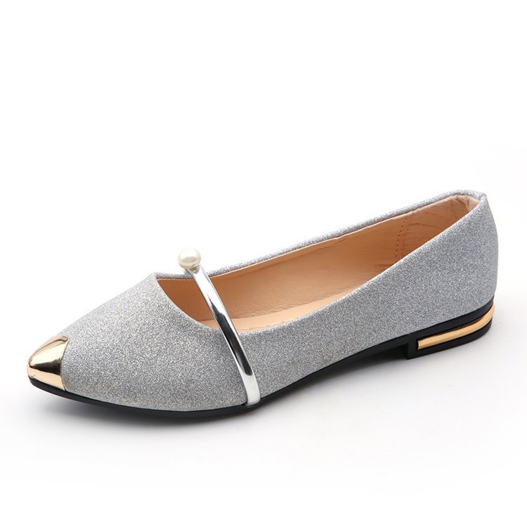 Women's Shoes Single Shoes Pointed Toe Flat Shoes Shallow Mouth Fashion Casual Peas Shoes.