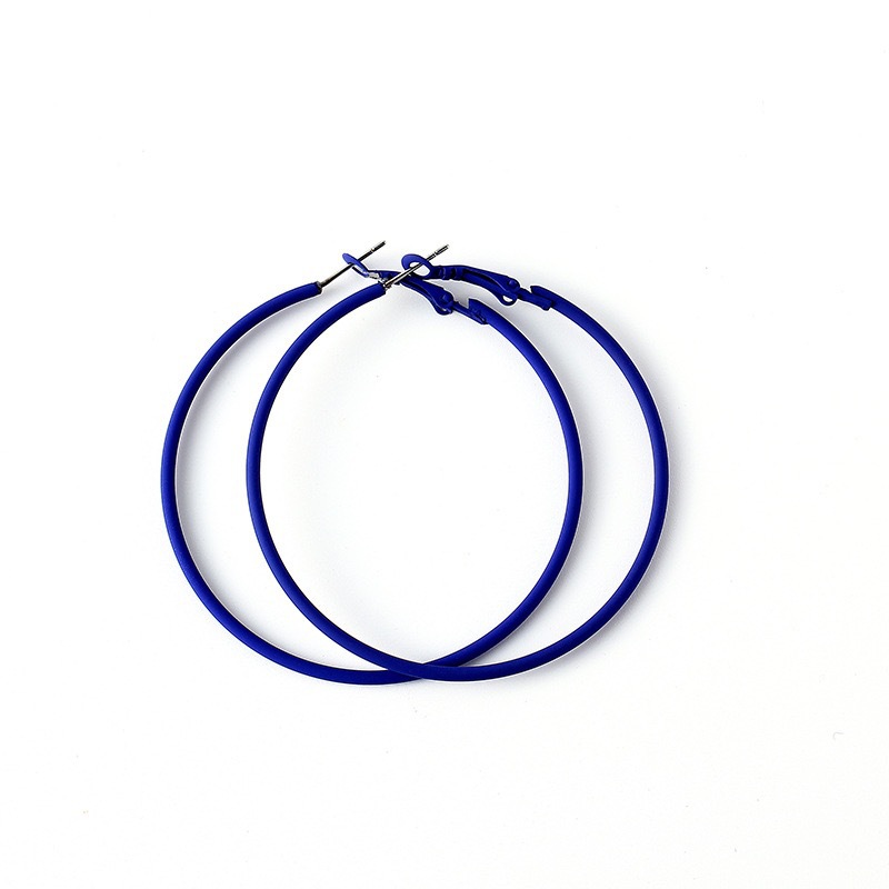 1 Pair Of Candy Colorful Hoop Earrings, Female Fashion Earrings, All-Match.