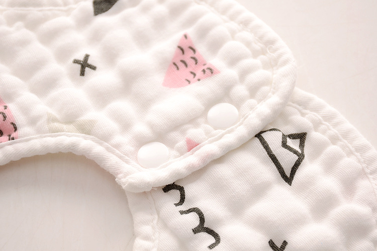 6pcs Random Baby Bibs 360 Degree Rotation 8 Layers Gauze Muslin Baby Stuff