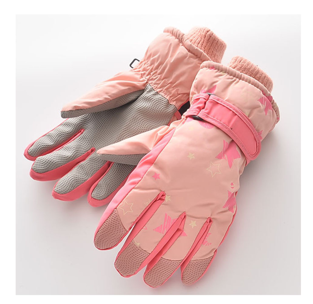 Children's Snow Gloves Winter Antifreeze Ski Waterproof Thicken Boys and Girls