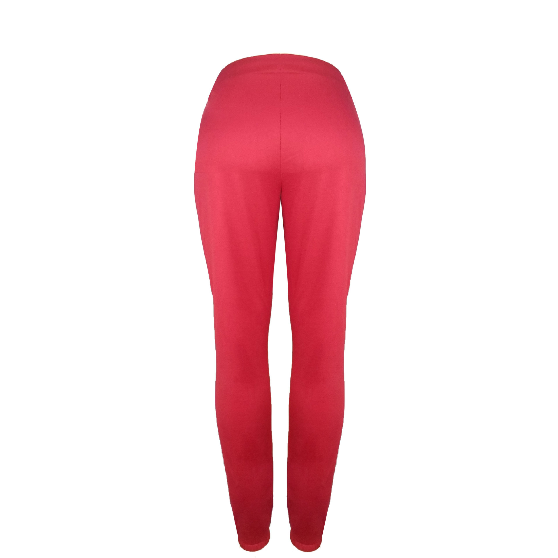 Women's Pure Color Fashion Elastic Waist All-match Casual Harem Pants.