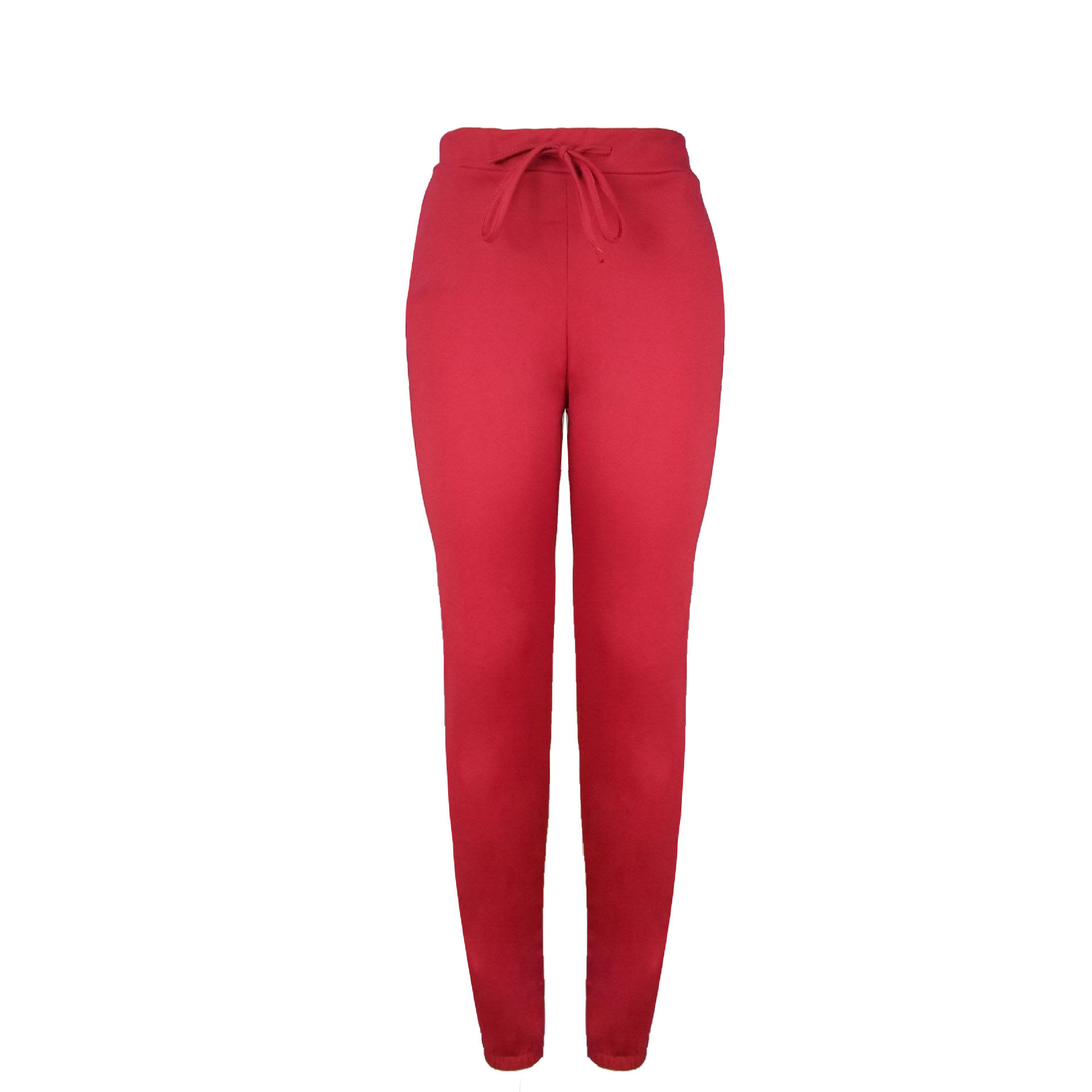 Women's Pure Color Fashion Elastic Waist All-match Casual Harem Pants.