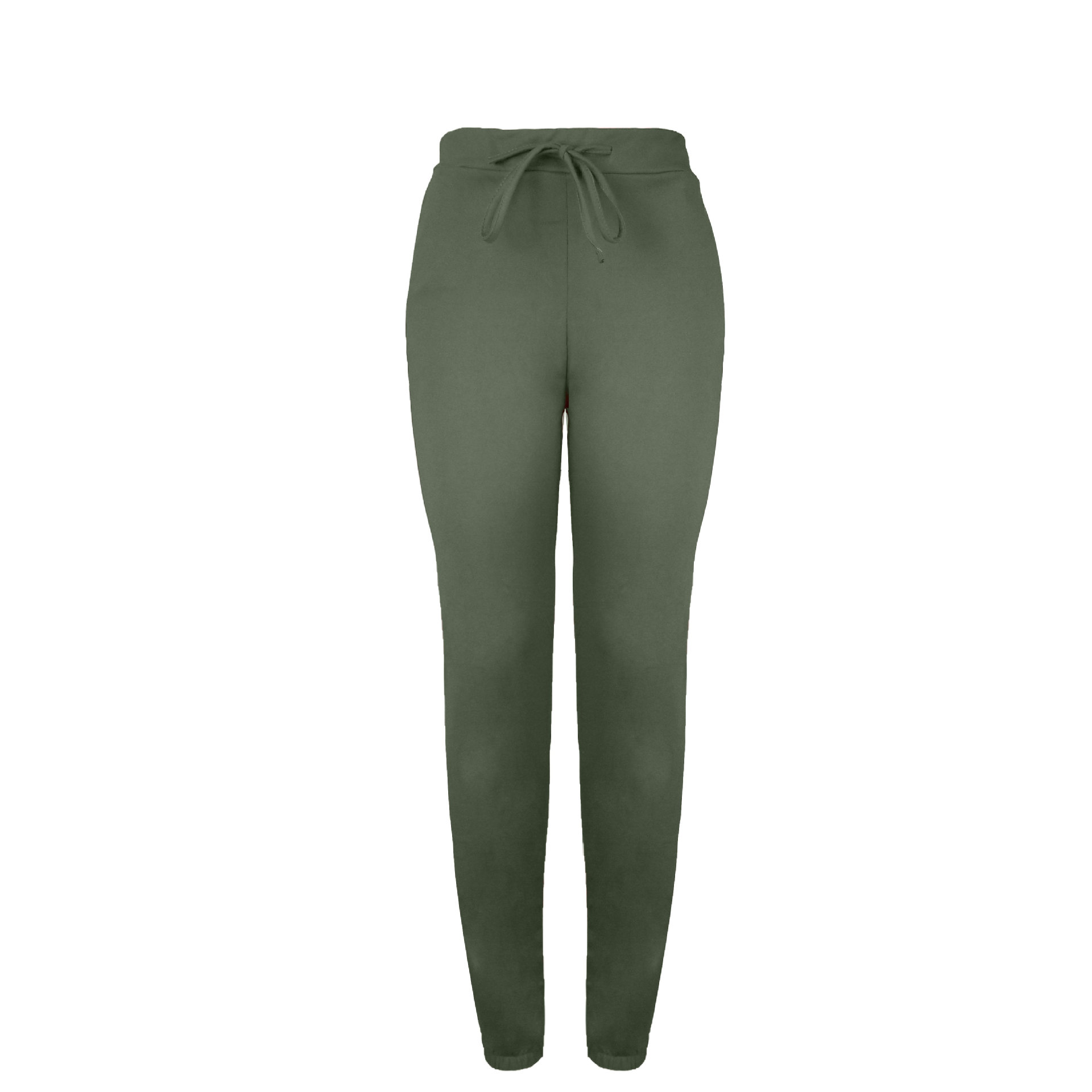 Women's Pure Color Fashion Elastic Waist All-match Casual Harem Pants.
