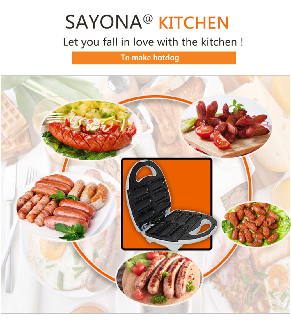 Home Breakfast Barbecue Sausage Machine Hot Dog Burger Sandwich Electric Baking Pan