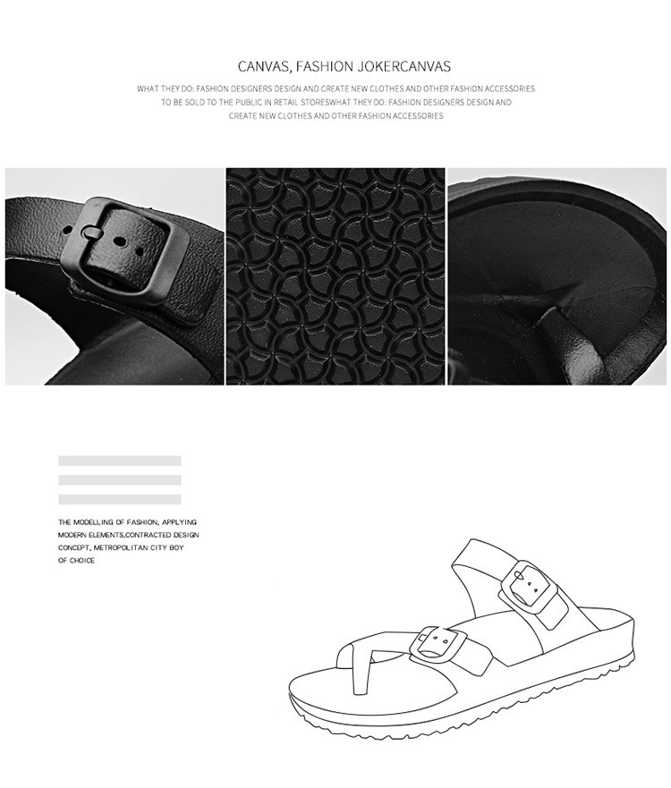 Men's Open Toe Slip On Fashion Casual Shoes Male Slippers Roman Beach Sandalies Plus Size 40-45