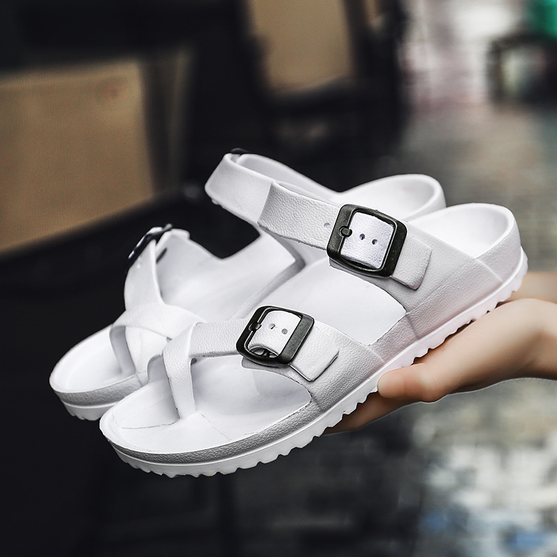 Men's Open Toe Slip On Fashion Casual Shoes Male Slippers Roman Beach Sandalies Plus Size 40-45
