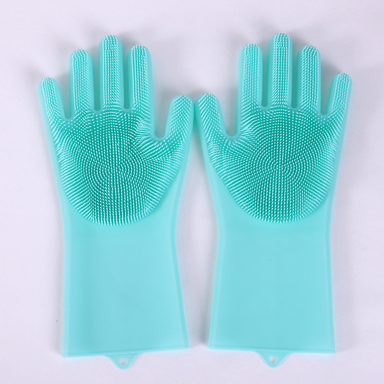 1 Pair of Dishwashing Silicone Gloves, Kitchen Cleaning Gloves, Insulated Kitchen Housework Gloves