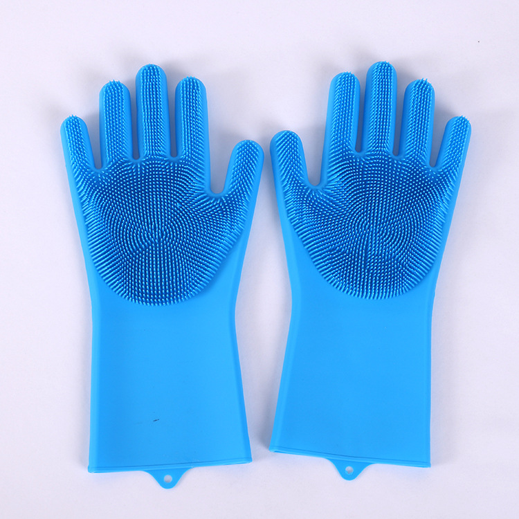 1 Pair of Dishwashing Silicone Gloves, Kitchen Cleaning Gloves, Insulated Kitchen Housework Gloves