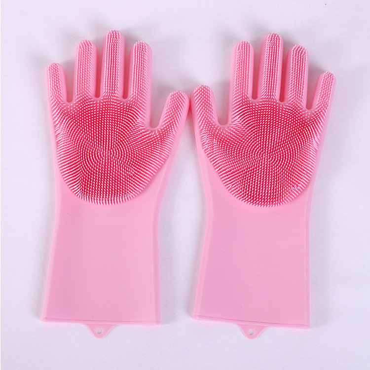 1 Pair of Dishwashing Silicone Gloves, Kitchen Cleaning Gloves, Insulated Kitchen Housework Gloves
