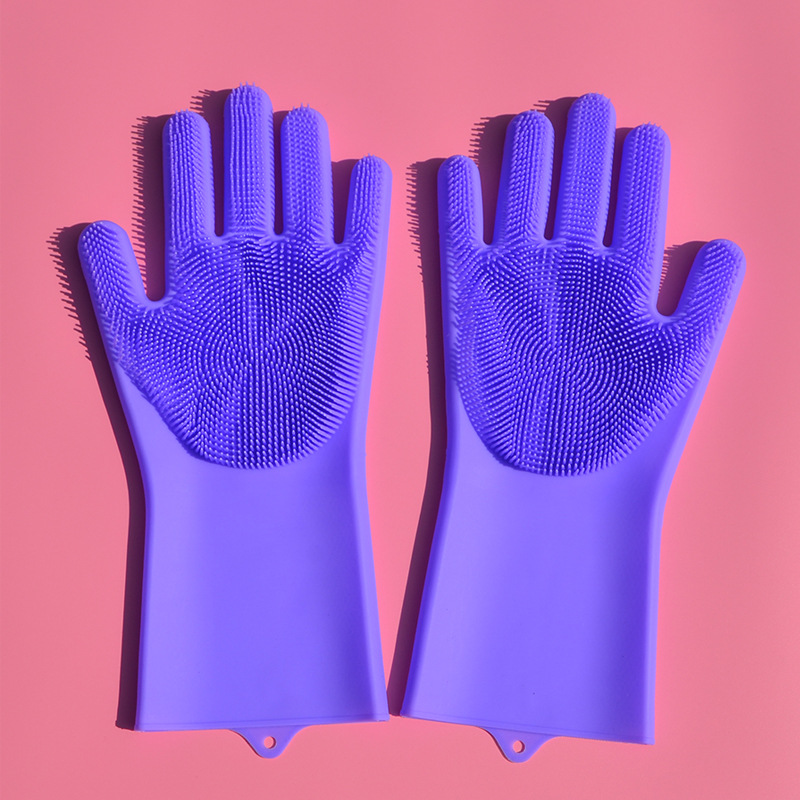 1 Pair of Dishwashing Silicone Gloves, Kitchen Cleaning Gloves, Insulated Kitchen Housework Gloves