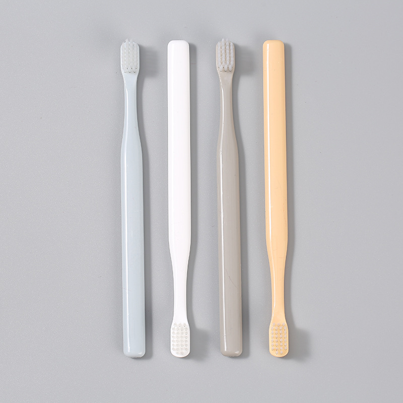 Macaron Japanese 4 Pack Soft Toothbrush Adult Set Small Head Toothbrush
