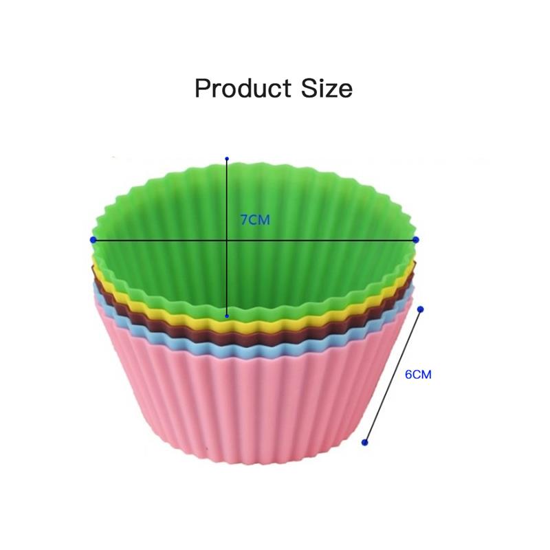 12Pcs/Set Tray Cake Mold Decorating Tools Baking Muffin Cup Case Silicone 3D DIY Cake Kitchen Tools