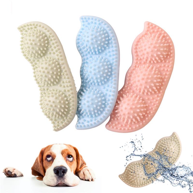 Pet Dog Cleaning Teeth Toys Pea Shaped No-Toxic Molar Stick Training Bite Resistant Chew Puzzle Toy