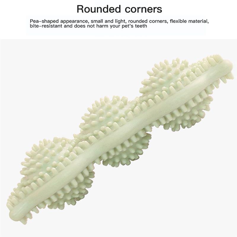 Pet Dog Cleaning Teeth Toys Pea Shaped No-Toxic Molar Stick Training Bite Resistant Chew Puzzle Toy