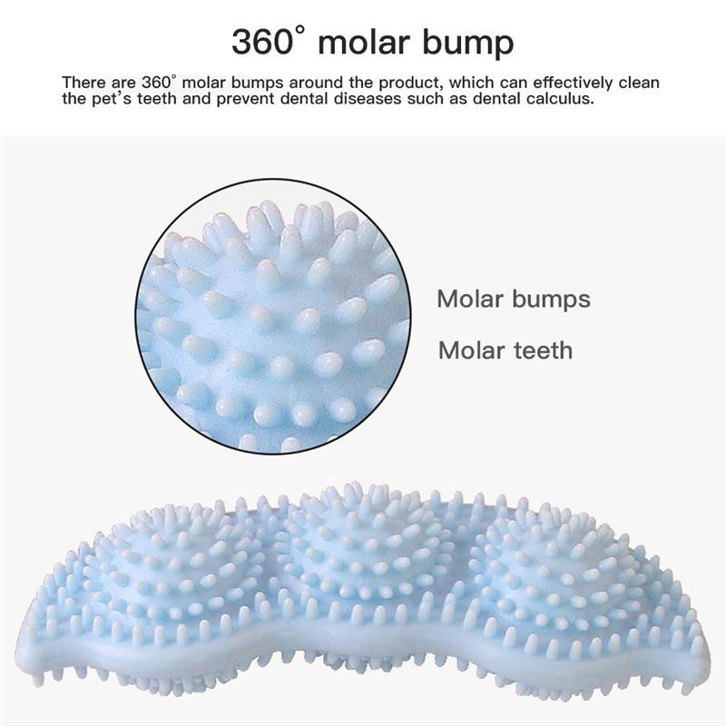 Pet Dog Cleaning Teeth Toys Pea Shaped No-Toxic Molar Stick Training Bite Resistant Chew Puzzle Toy