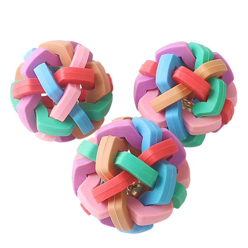 Colorful Pet Dog Molar Ball Soft Wear-Resistant Bite-Resistant Toy Ball Durable Interaction Toys