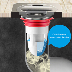 Strainer Cover Plug Trap Siphon Sink Kitchen Bathroom Water Drain Filter Insect Prevention Deodorant