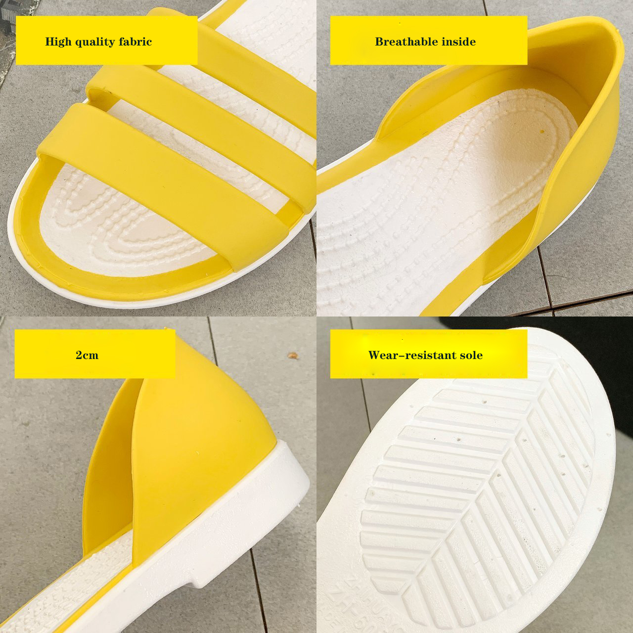 Sandals Women's New One-step Women's Large Size Waterproof Beach Casual Flat Shoes