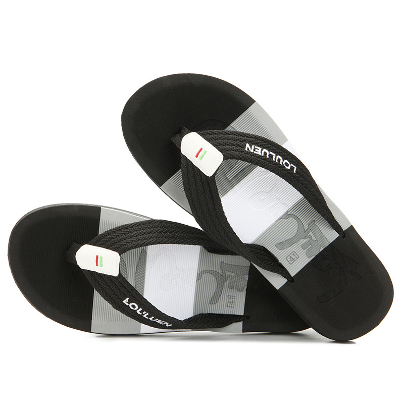 New Summer Flip Flops Beach Shoes Fashion Slippers Men's Trendy Outer Wear Clip Tow