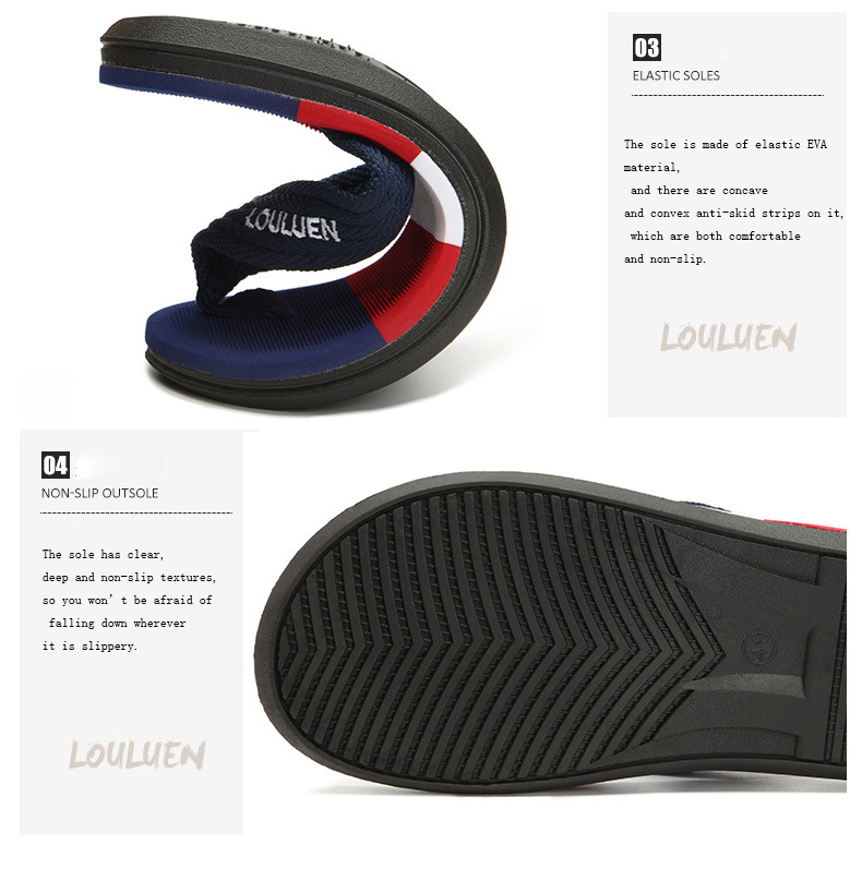 New Summer Flip Flops Beach Shoes Fashion Slippers Men's Trendy Outer Wear Clip Tow