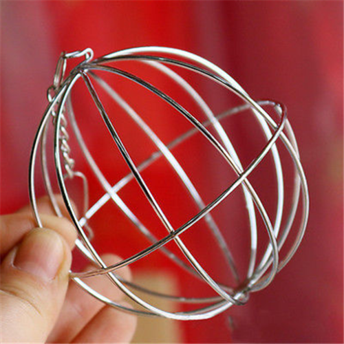 Stainless Steel Round Sphere Feed Dispense Exercise Hanging Hay Ball Guinea Pig Hamster Rabbit Pet Toy