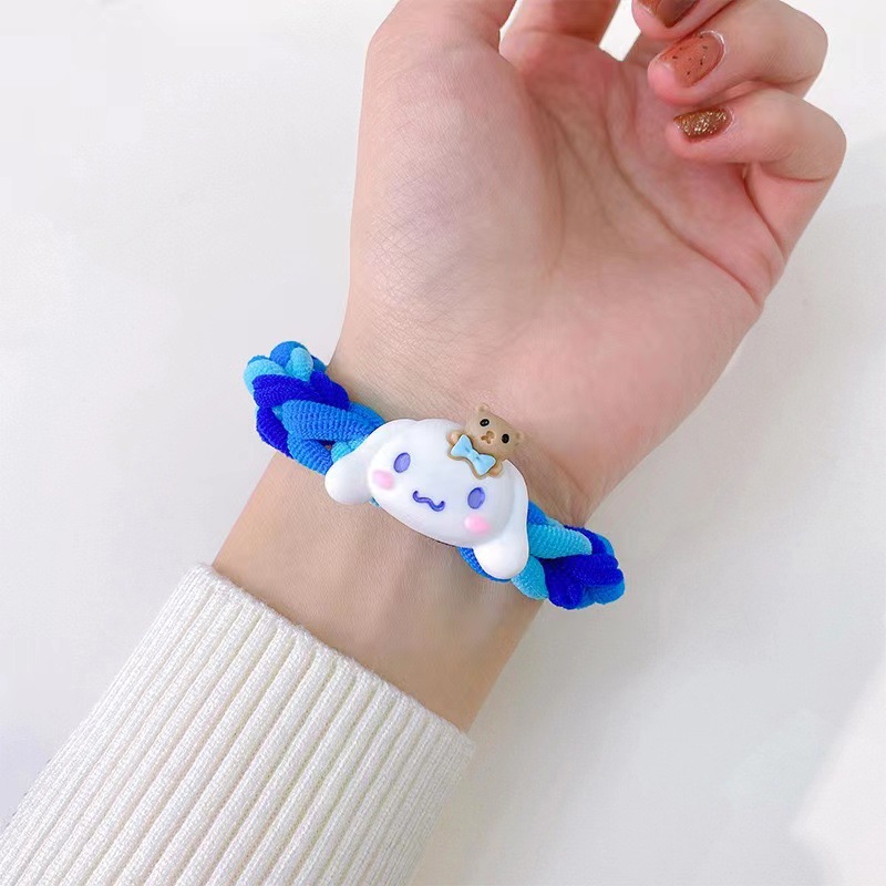 5pcs Random Diy Woven Hair Loop Hair Rope Tie Hair Bracelet Dual Use Couple Band High Beauty Hair Accessories Headband Female