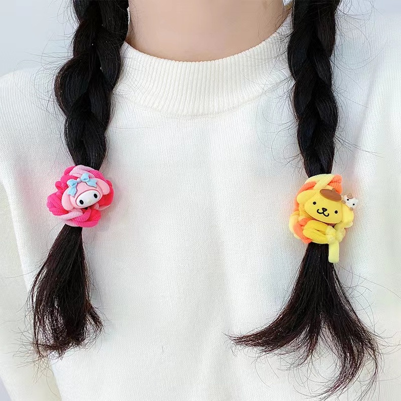5pcs Random Diy Woven Hair Loop Hair Rope Tie Hair Bracelet Dual Use Couple Band High Beauty Hair Accessories Headband Female