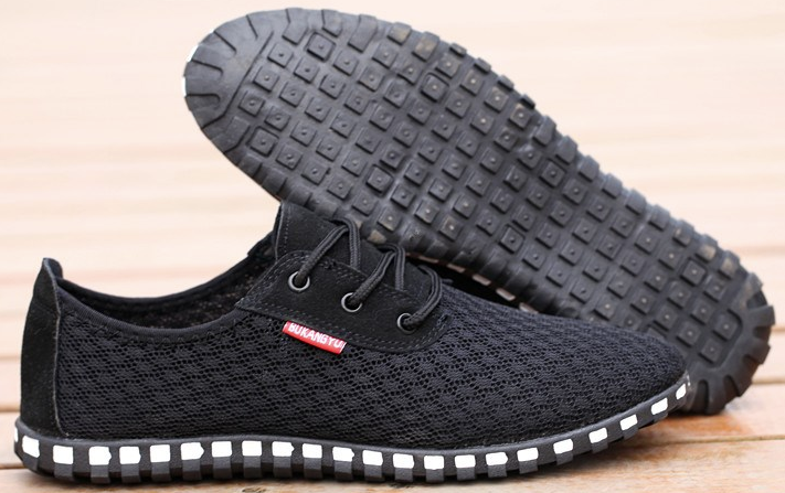 Breathable mesh shoes men's hollow canvas shoes sports and leisure large size men's shoes
