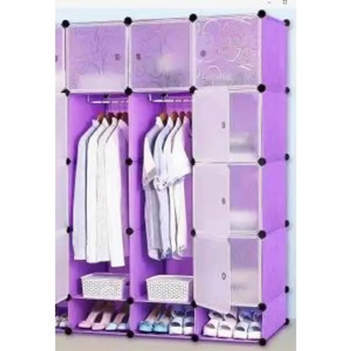【Promotion】3 Columns DIY Wardrobe Large Capacity Assemble Wardrobe Home Storage Furniture with Shoe Cabinet