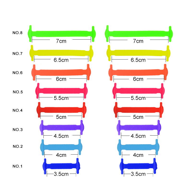 【wholesale prices】Karen's shop Tie-free sports and leisure colored silicone shoelaces