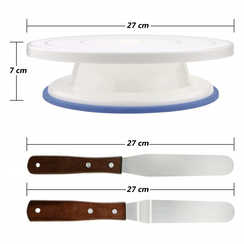 6 pcs  cake turntable decorating turntable cream spatula cream scraper kitchen cake tools