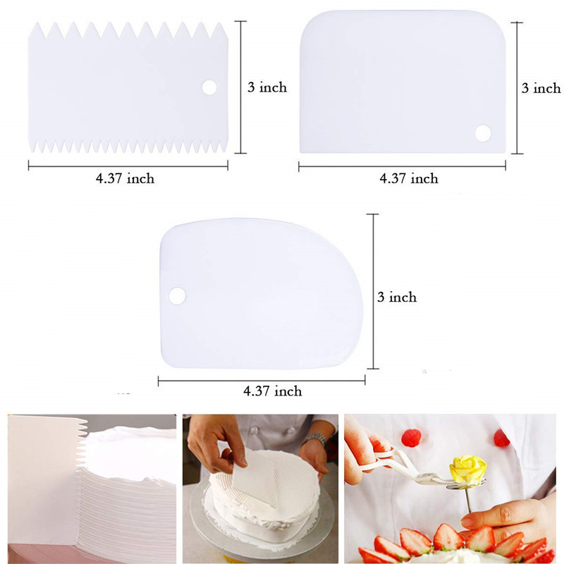 6 pcs  cake turntable decorating turntable cream spatula cream scraper kitchen cake tools