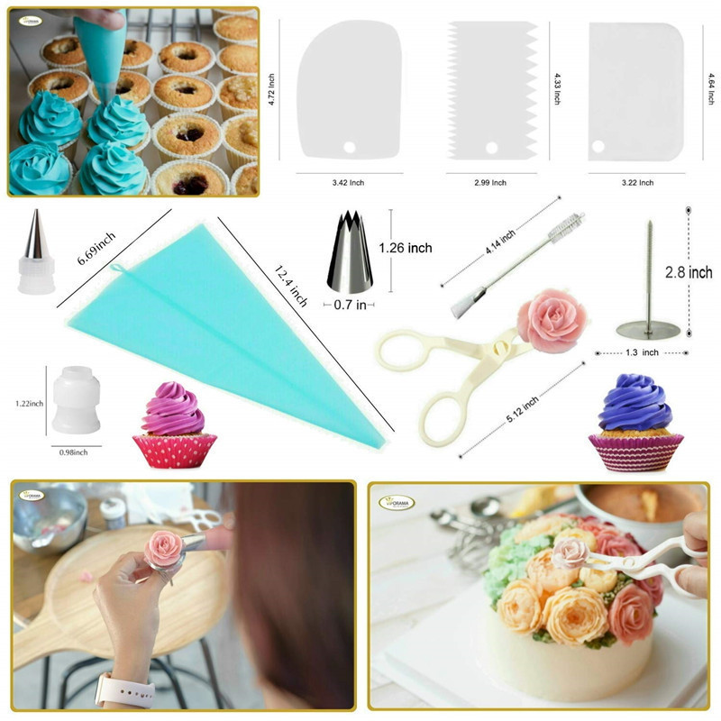 【 New Year】118 piece cake turntable set DIY decorating table kitchen tools