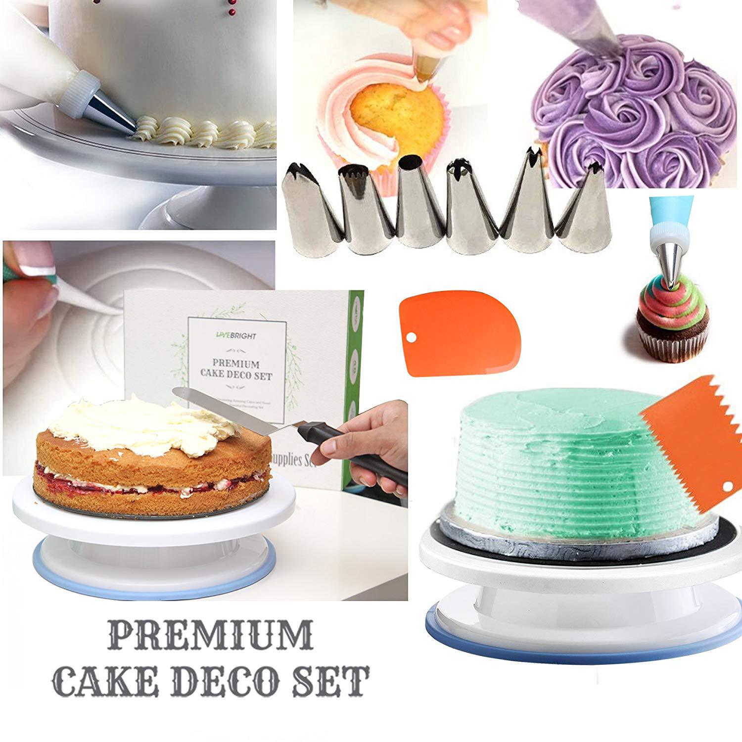 90-piece cake decorating table set cake turntable kitchen baking tools DIY homemade cake