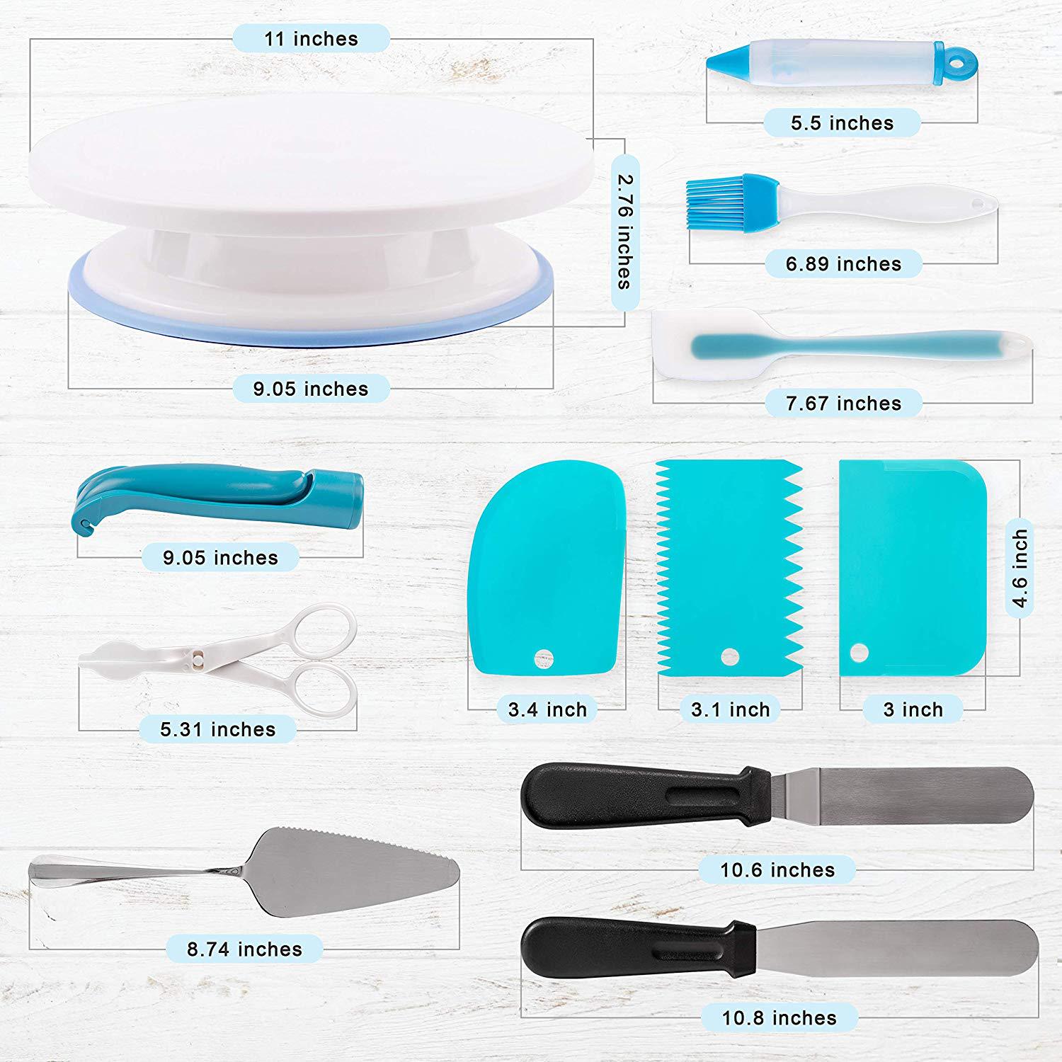 Happy family 140 PCS/Set Multifunction Cake Turntable Set Cake Decorating Kitchen Tools