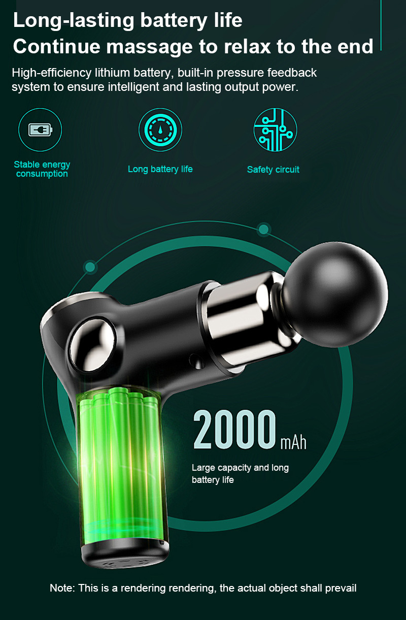 Mini Massage Gun Pocket Electric Muscle Massager Deep Percussion Massager Muscle Relaxing Fitness