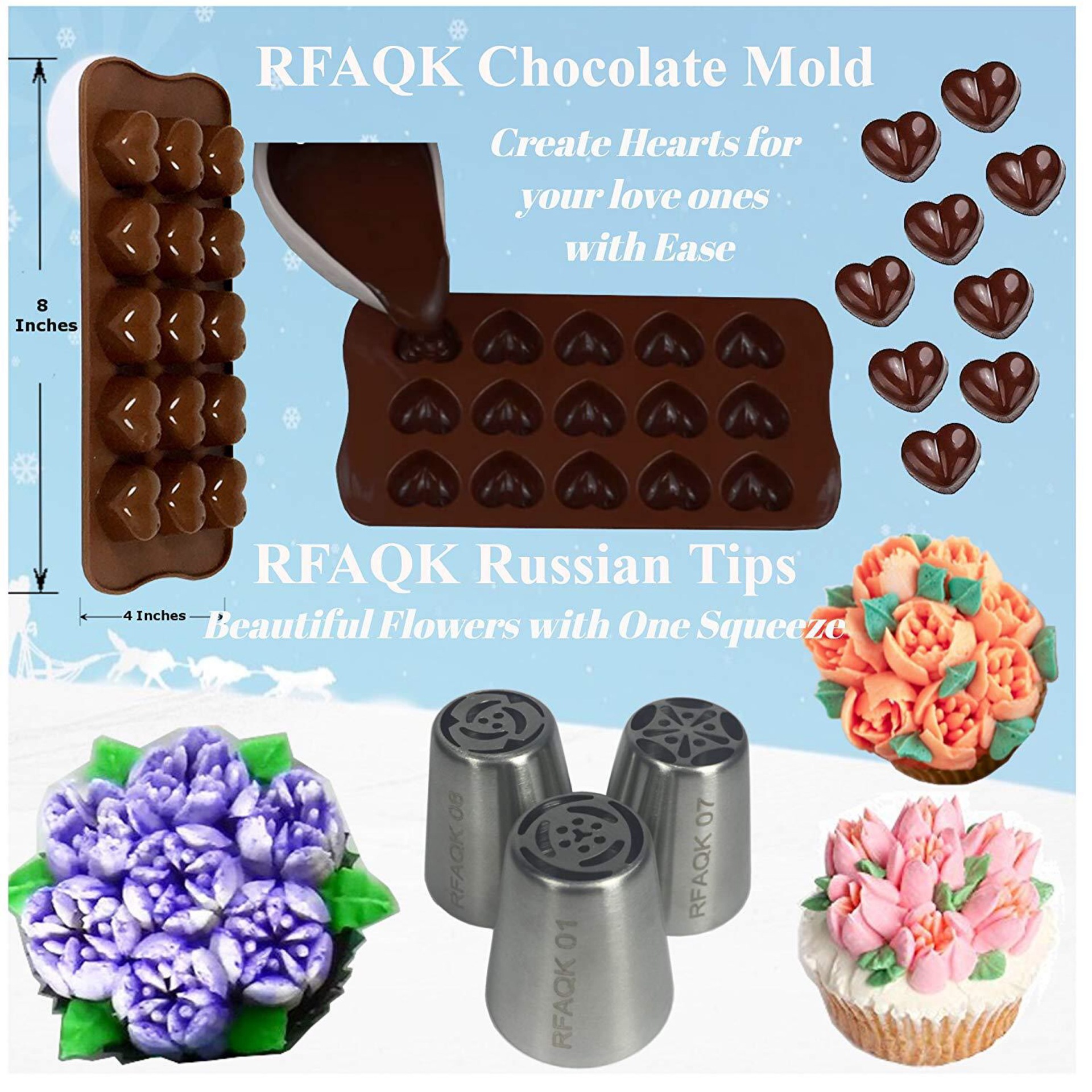 73PCS Multifunction Cake Decorating Kit Cake Turntable Set Pastry Tube Fondant KitchenTool