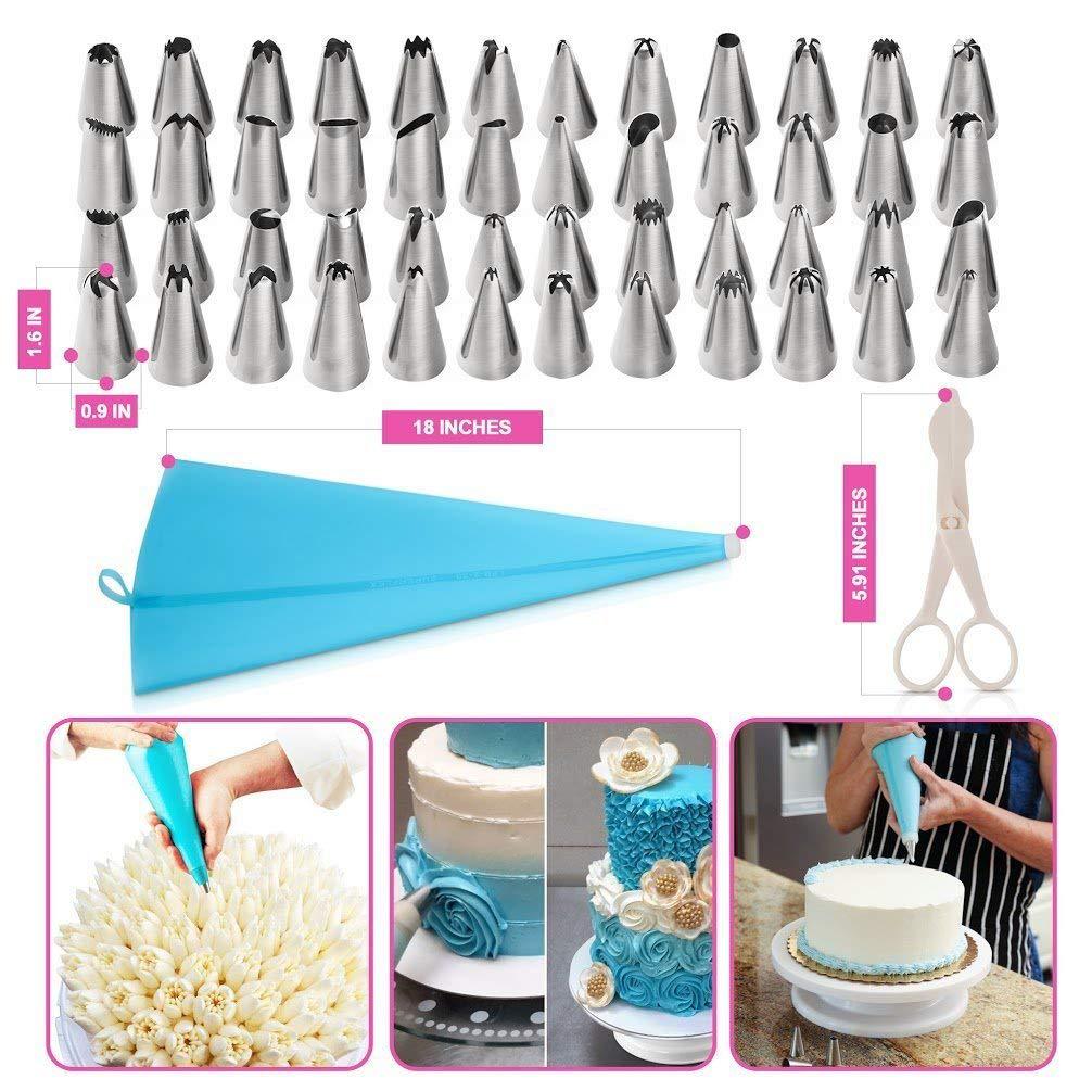 73PCS type  B Multifunction Cake Decorating Kit Cake Turntable Set Pastry Tube Fondant KitchenTool