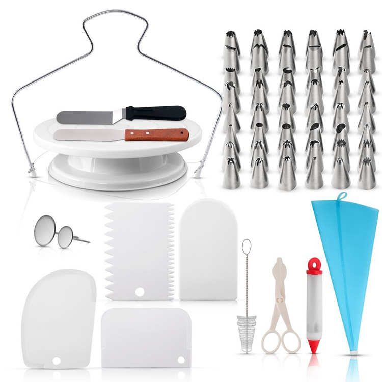 73PCS type  B Multifunction Cake Decorating Kit Cake Turntable Set Pastry Tube Fondant KitchenTool