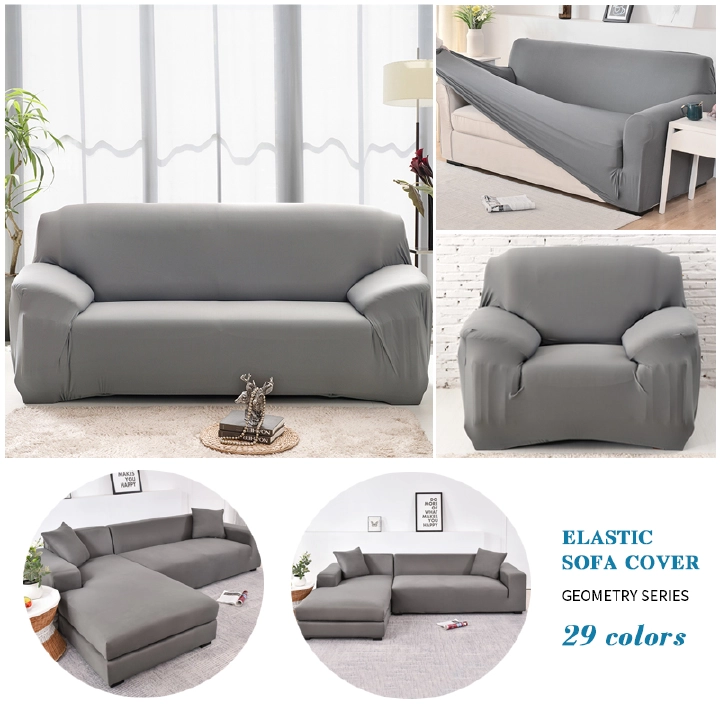 Elastic Sofa Cover for Living Room Solid Color Sofa Covers Stretch Couch Cover Corner 1/2/3/4 Seat L Shape Sofa Need Buy 2pcs