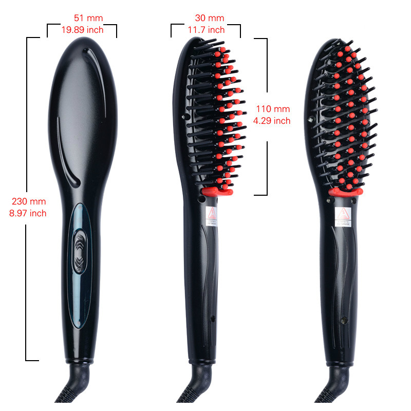 Ceramic Electric Hair Straightening Brush Hair Straightener Comb &amp; Dry Hair Accessories &amp; Tools