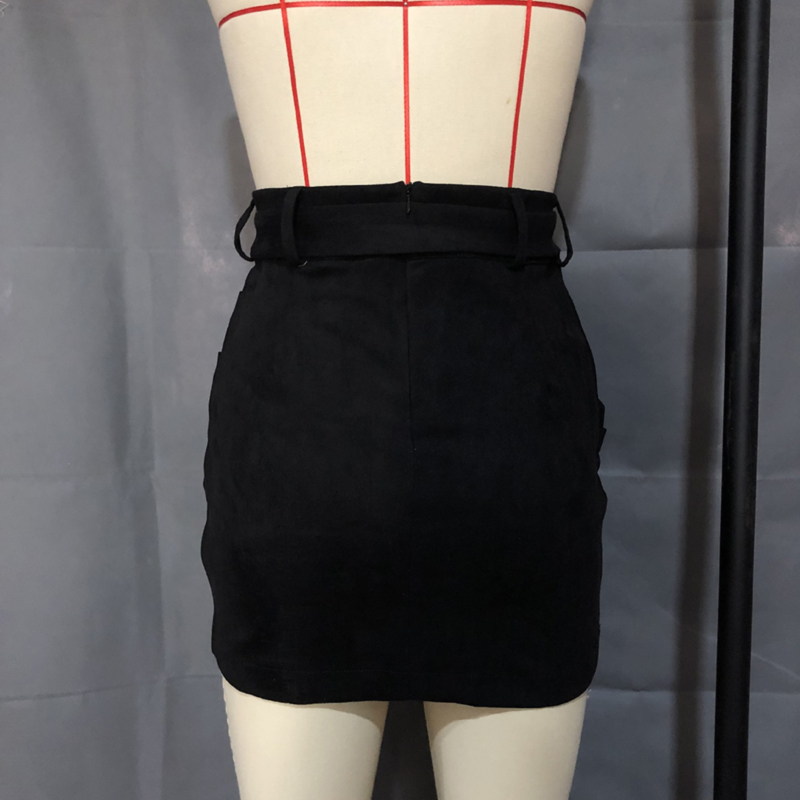 Ladies's Short Skirt Spring And Summer Tight Package Hip Slim High Waist Irregular Skirts