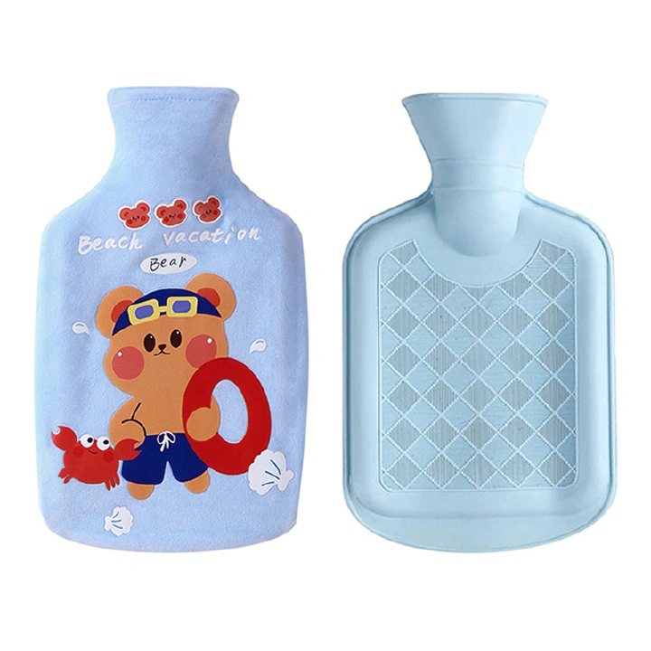 Hot Water Bottle with Soft Cover 1000ML Hot Water Bag for Neck Shoulder Pain and Hand Feet Warmer Menstrual Cramps Hot Compress and Cold Therapy Household Personal Care