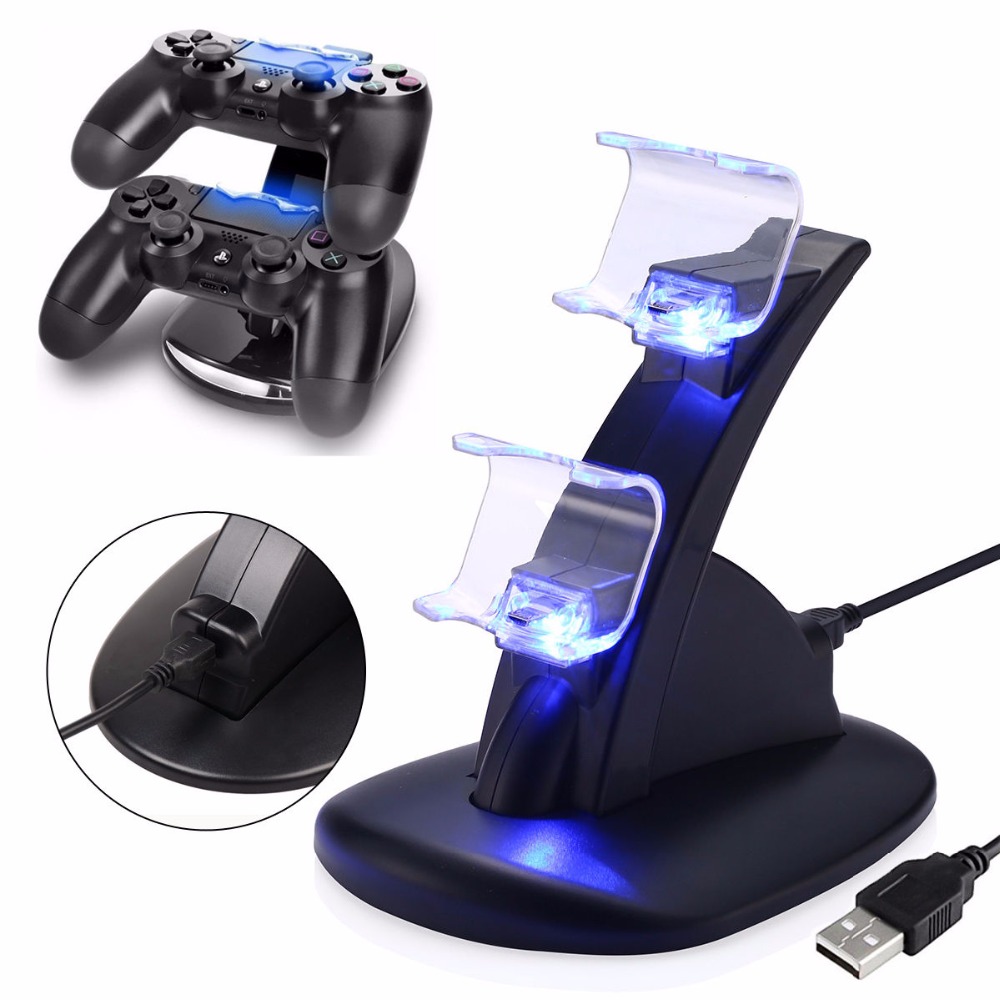Dual PS4 Controller Charging Stand Dock Station
