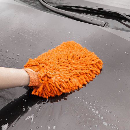 Double Sided Microfiber Washing Hand Gloves Car Window Dust Cleaning Glove Towel Kitchen Accessories