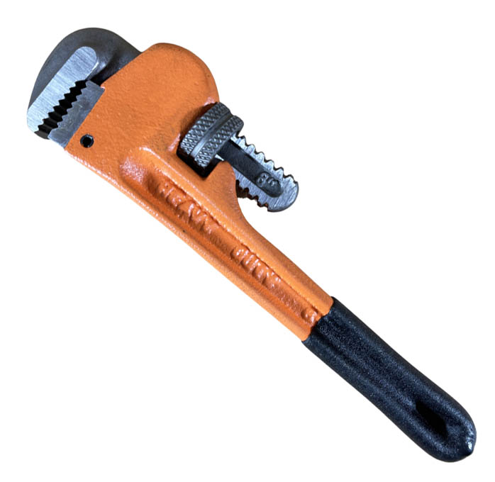 Heavy Duty Pipe Wrench Adjustable Spanner - Straight Plumbers Pliers
