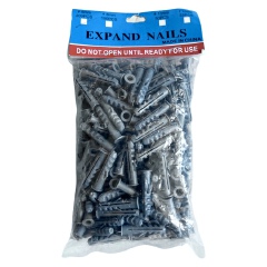 200pcs Expand Nails Plastic Wall Screws & Bolts Mounted Lag Screws Anchor Expansion Nails 6mm Size