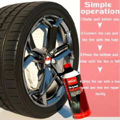 Tire Sealer & Inflator 450ml - THIS Premium Quality Tyre Inflator & Sealer For Emergency Tyre Puncture Usage