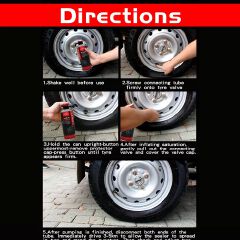 Tire Sealer & Inflator 450ml - THIS Premium Quality Tyre Inflator & Sealer For Emergency Tyre Puncture Usage