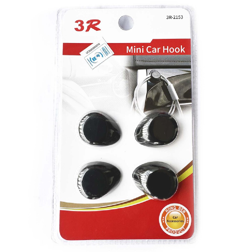 4-Pack Car Mini Convenient Hooks USB Cable Holder Auto Vehicle Dash Mount Hangers Truck Universal Consoles & Organizers